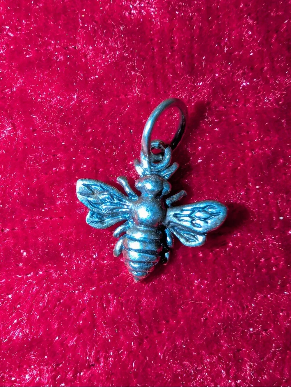 Vintage .925 Silver Bee Charm Pendant